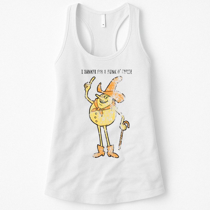 I Hanker For A Hunk O Cheese Authentic Distressed Womens Tank Top