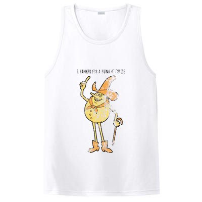 I Hanker For A Hunk O Cheese Authentic Distressed PosiCharge Competitor Tank