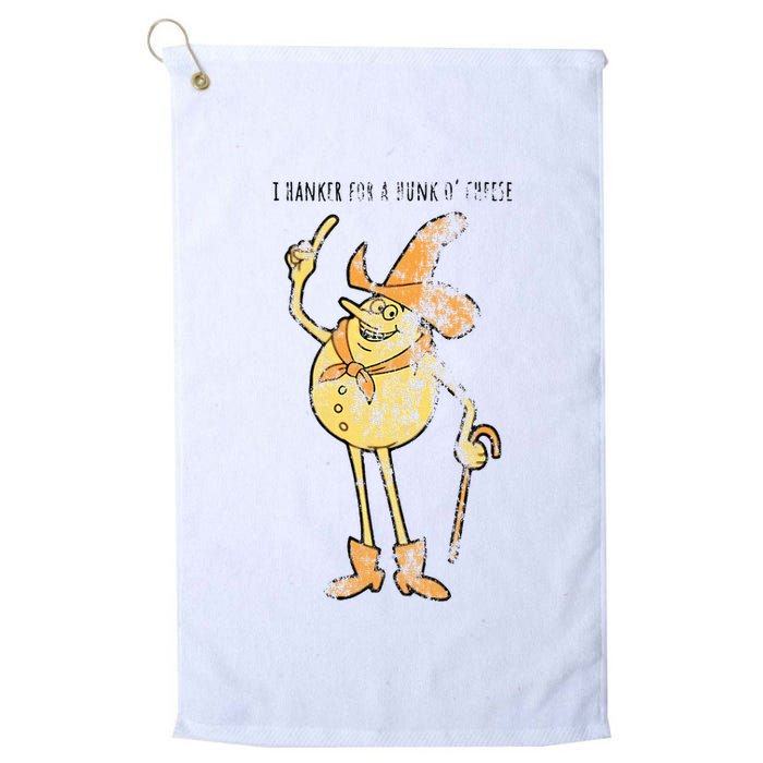 I Hanker For A Hunk O Cheese Authentic Distressed Golf Towel