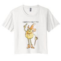 I Hanker For A Hunk O Cheese Authentic Distressed Crop Top