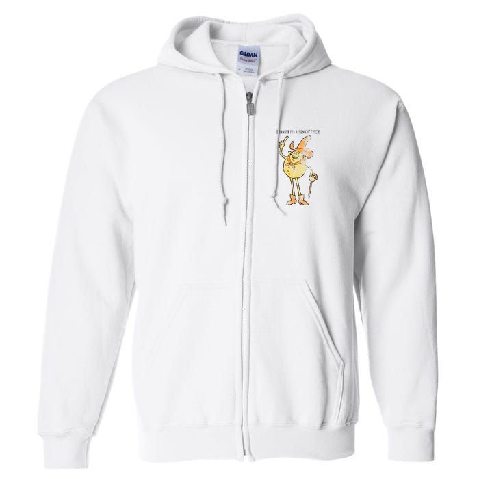 I Hanker For A Hunk O Cheese Authentic Distressed Full Zip Hoodie