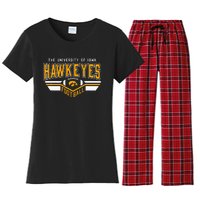 I.O.W.A. Hawkeyes Football Turf Black Women's Flannel Pajama Set