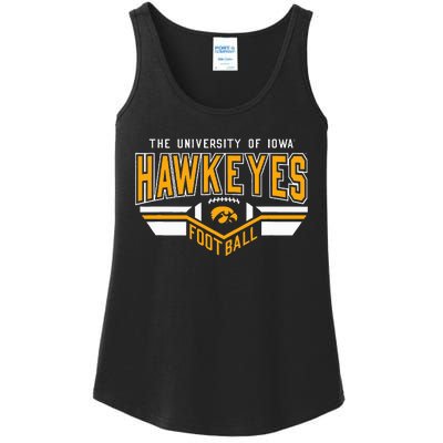 I.O.W.A. Hawkeyes Football Turf Black Ladies Essential Tank