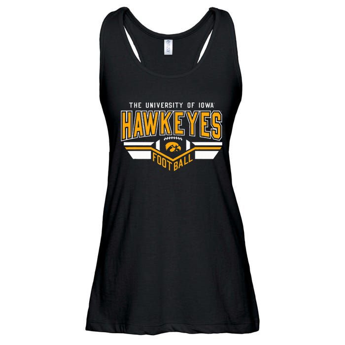 I.O.W.A. Hawkeyes Football Turf Black Ladies Essential Flowy Tank