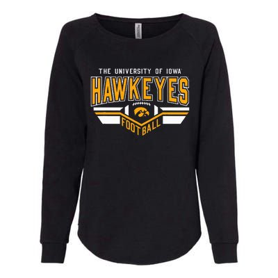 I.O.W.A. Hawkeyes Football Turf Black Womens California Wash Sweatshirt