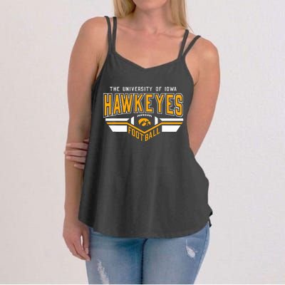 I.O.W.A. Hawkeyes Football Turf Black Women's Strappy Tank