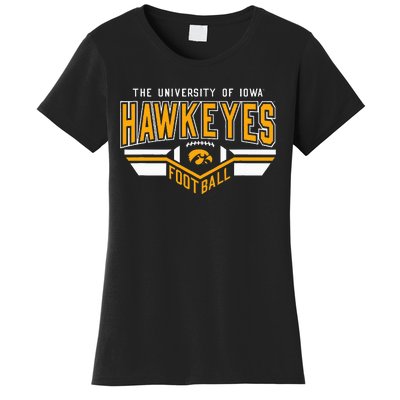 I.O.W.A. Hawkeyes Football Turf Black Women's T-Shirt