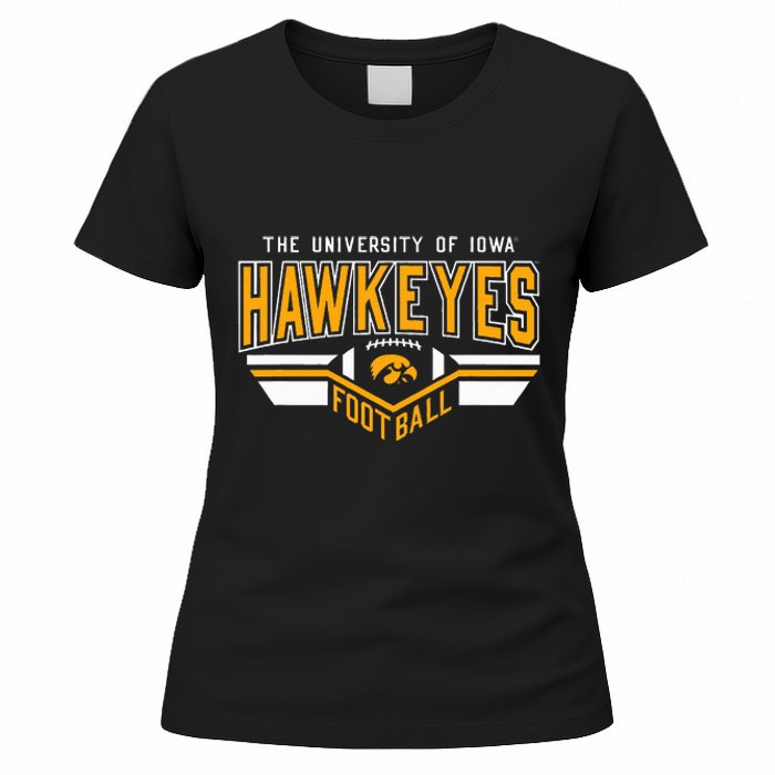 I.O.W.A. Hawkeyes Football Turf Black Women's T-Shirt