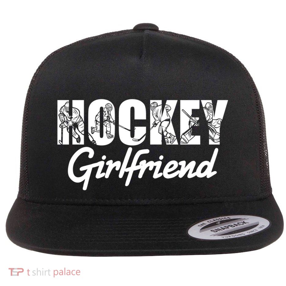 Ice Hockey Friend Player Team Gift Flat Bill Trucker Hat