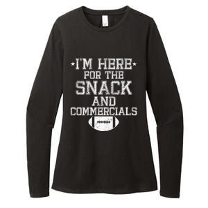 I'm Here For The Snack And Commercials Football Funny Bowl Meaningful Gift Womens CVC Long Sleeve Shirt