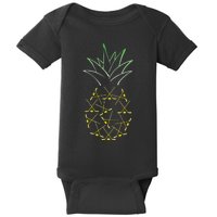 Ice Hockey Funny Hawaii Summer Aloha Pineapple Baby Bodysuit