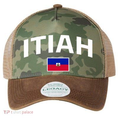 Itiah Haiti Flag Legacy Tie Dye Trucker Hat