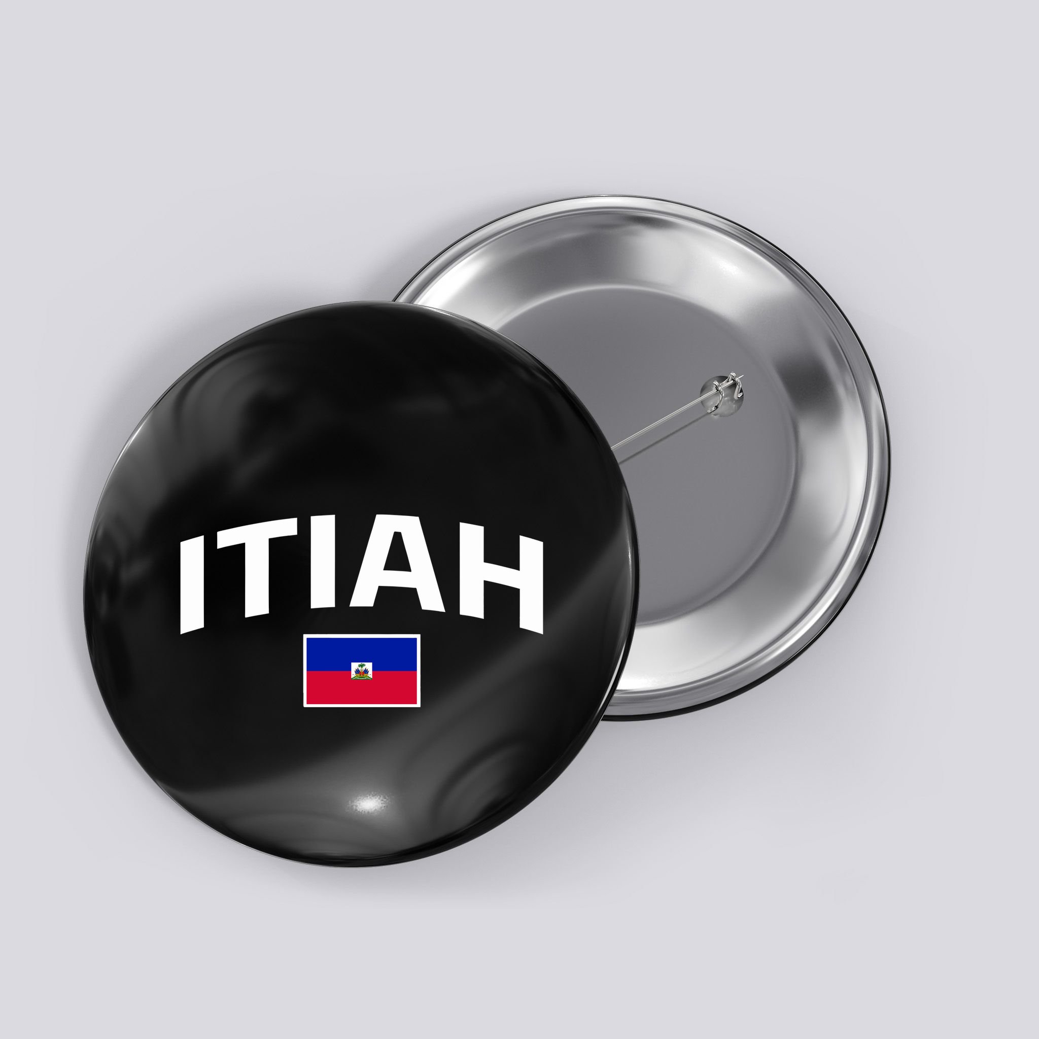 Itiah Haiti Flag Button