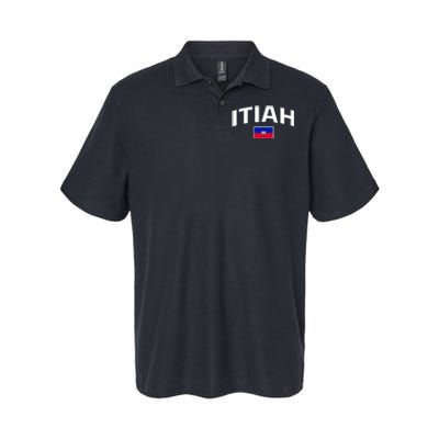 Itiah Haiti Flag Softstyle Adult Sport Polo