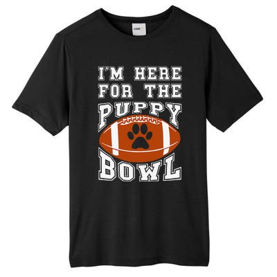 Im Here For The Puppy Bowl Sunday Funny Puppies Dog Fan Tall Fusion ChromaSoft Performance T-Shirt