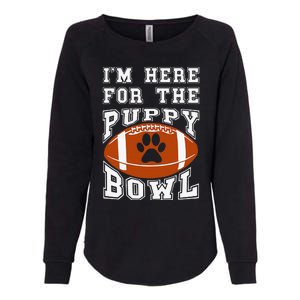 Im Here For The Puppy Bowl Sunday Funny Puppies Dog Fan Womens California Wash Sweatshirt