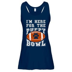 Im Here For The Puppy Bowl Sunday Funny Puppies Dog Fan Ladies Essential Flowy Tank