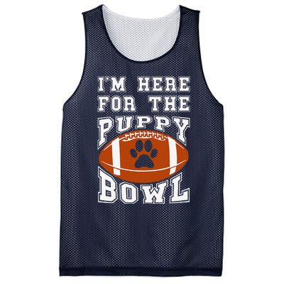 Im Here For The Puppy Bowl Sunday Funny Puppies Dog Fan Mesh Reversible Basketball Jersey Tank