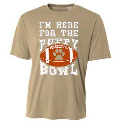 Im Here For The Puppy Bowl Sunday Funny Puppies Dog Fan Cooling Performance Crew T-Shirt