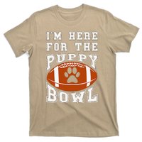 Im Here For The Puppy Bowl Sunday Funny Puppies Dog Fan T-Shirt