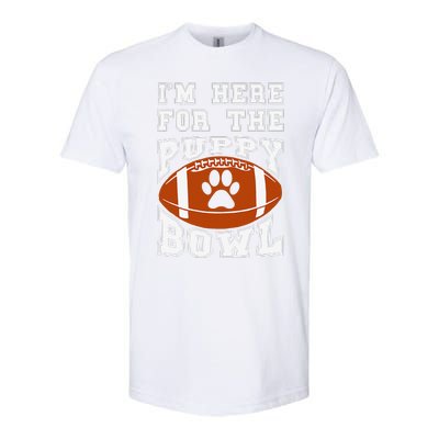 Im Here For The Puppy Bowl Sunday Funny Puppies Dog Fan Softstyle CVC T-Shirt