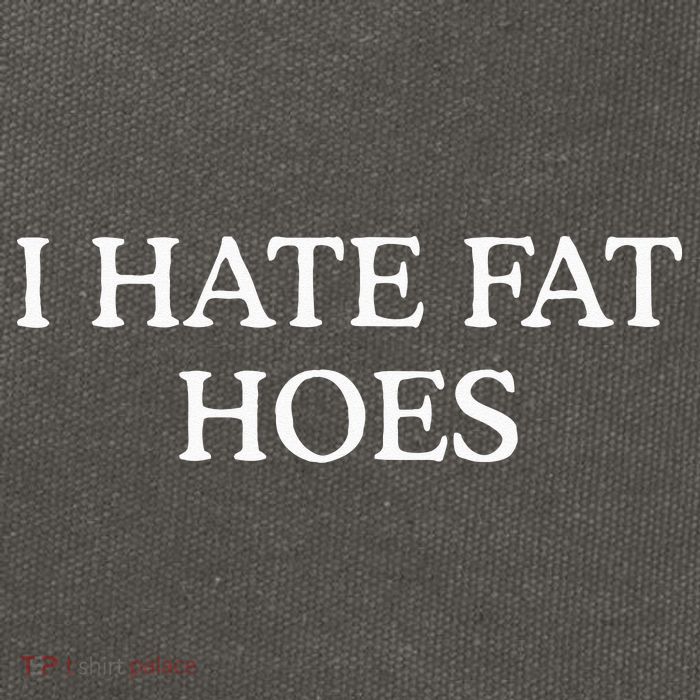 I Hate Fat Hoes Cotton Canvas Backpack