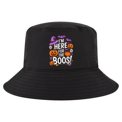 Im Here For Boos Funny Halloween Pumpkin Lover Gifts Cool Comfort Performance Bucket Hat