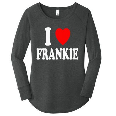 I Heart Frankie Cute Matching Couple Spouse Women's Perfect Tri Tunic Long Sleeve Shirt