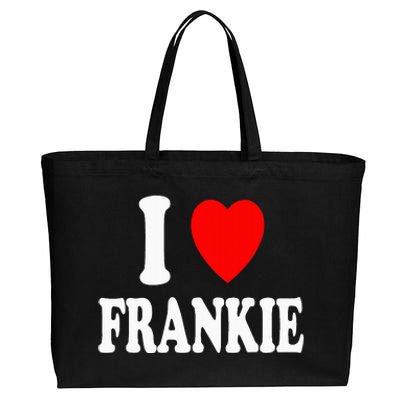 I Heart Frankie Cute Matching Couple Spouse Cotton Canvas Jumbo Tote