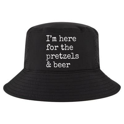 Im Here For The Pretzels And Beer Oktoberfest Cool Comfort Performance Bucket Hat