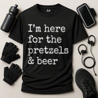 Im Here For The Pretzels And Beer Oktoberfest Cooling Performance Crew T-Shirt