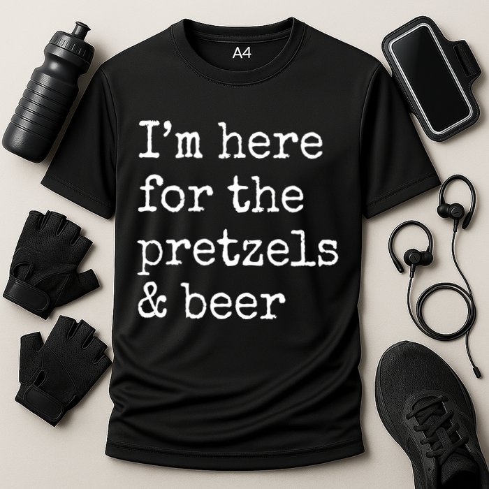 Im Here For The Pretzels And Beer Oktoberfest Cooling Performance Crew T-Shirt
