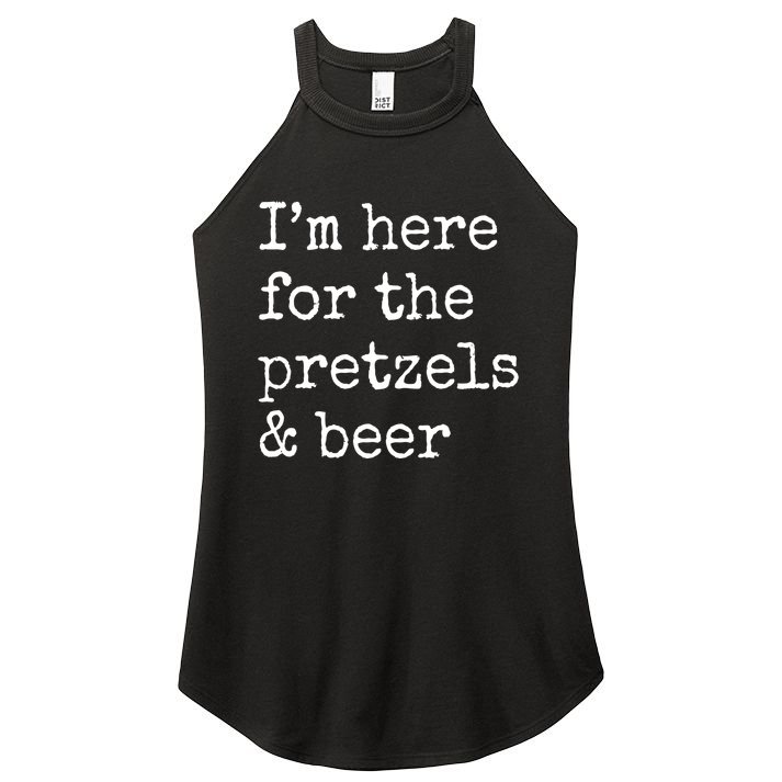 Im Here For The Pretzels And Beer Oktoberfest Women's Perfect Tri Rocker Tank