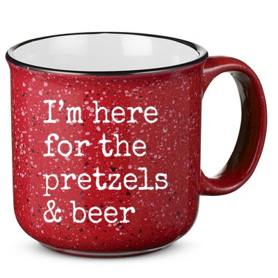 Im Here For The Pretzels And Beer Oktoberfest 15oz Campfire Ceramic Mug