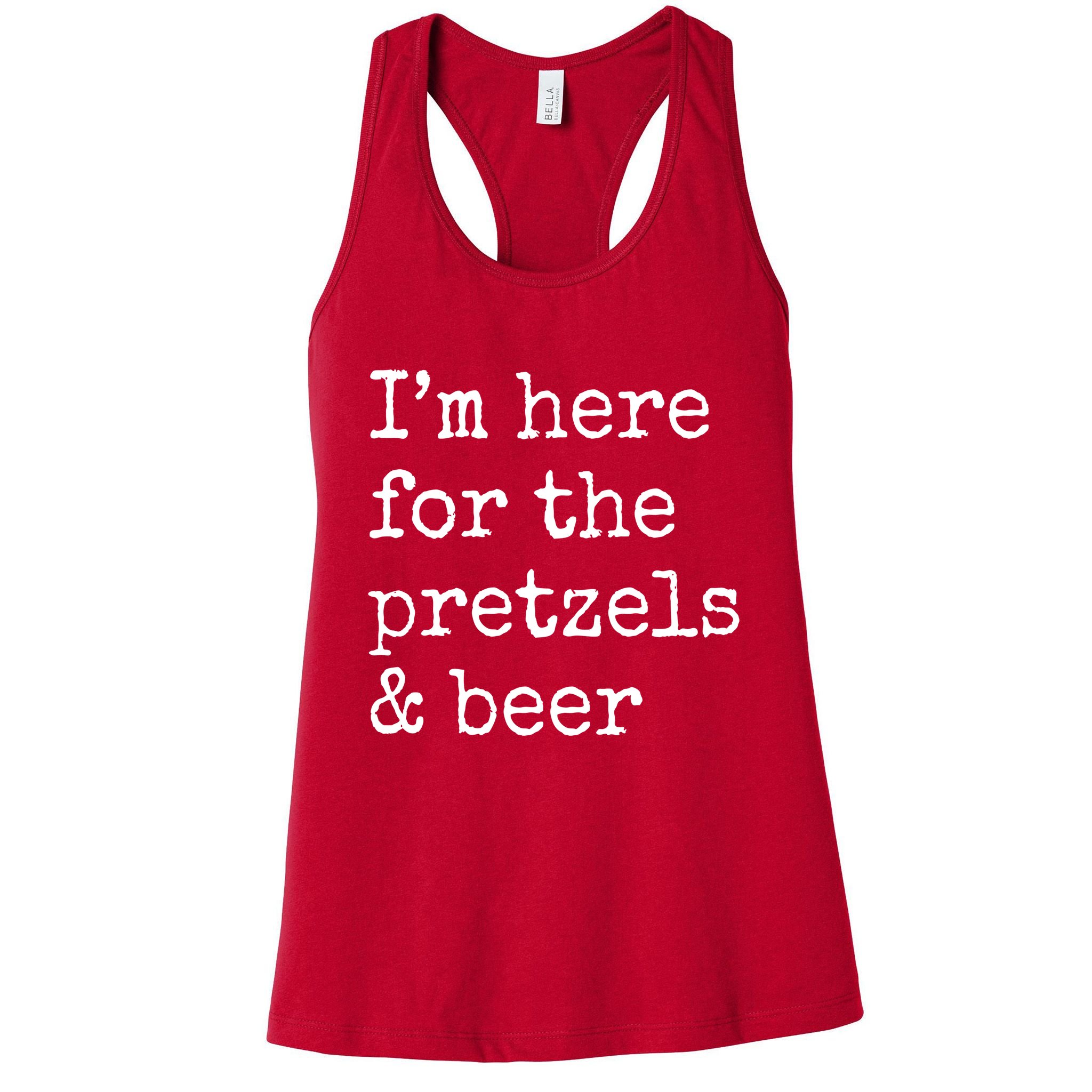 Im Here For The Pretzels And Beer Oktoberfest Womens Tank Top