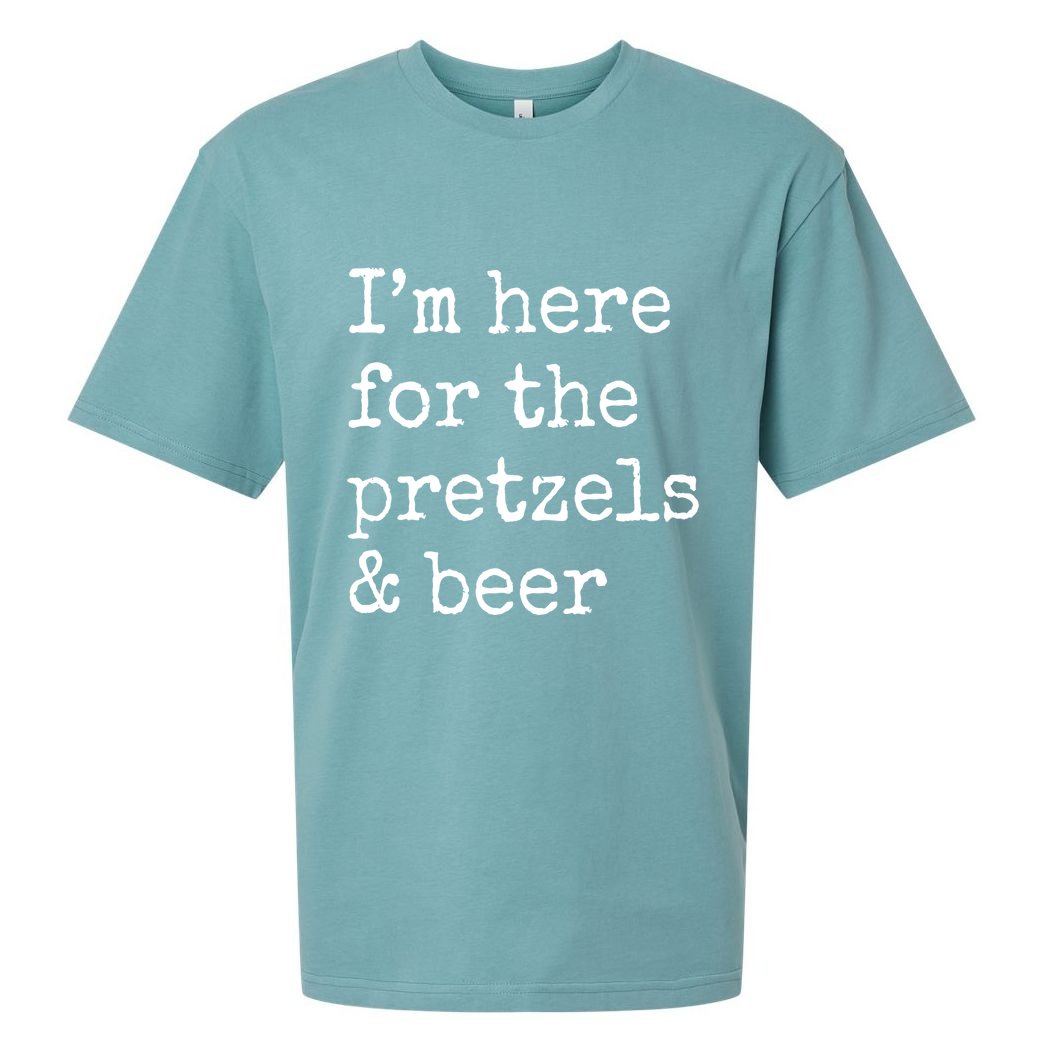 Im Here For The Pretzels And Beer Oktoberfest Sueded Cloud Jersey T-Shirt