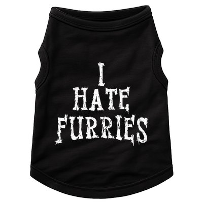 I Hate Furries Furry Fandom Doggie Tank