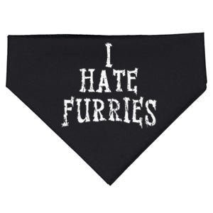 I Hate Furries Furry Fandom USA-Made Doggie Bandana