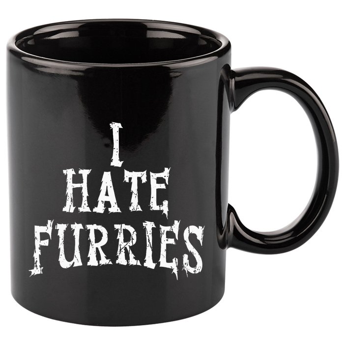 I Hate Furries Furry Fandom 11oz C Handle Ceramic Mug