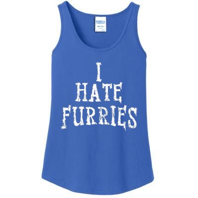 I Hate Furries Furry Fandom Ladies Essential Tank