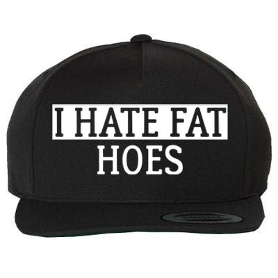 I Hate Fat Hoes Apparel Wool Snapback Cap