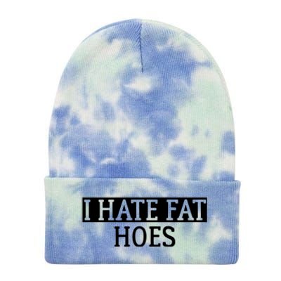 I Hate Fat Hoes Apparel Tie Dye 12in Knit Beanie