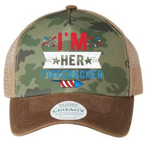 I'm Her Firecracker Cute 4th Of July Matching Couple For Her Legacy Tie Dye Trucker Hat