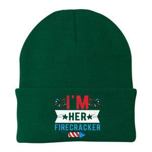 I'm Her Firecracker Cute 4th Of July Matching Couple For Her Knit Cap Winter Beanie