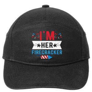 I'm Her Firecracker Cute 4th Of July Matching Couple For Her 7-Panel Snapback Hat