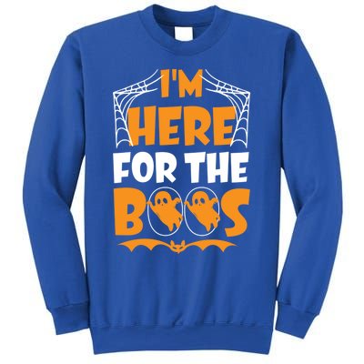 Im Here For Boos Halloween Funny Ghost Ing Product Gift Sweatshirt