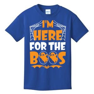 Im Here For Boos Halloween Funny Ghost Ing Product Gift Kids T-Shirt