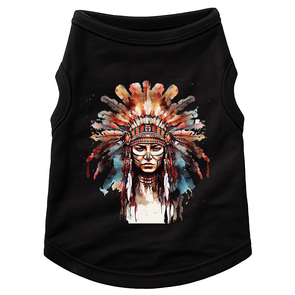 Indian Headpiece feathers Native American  Doggie Tank