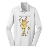 I Hanker For A Hunk O Cheese Authentic Distressed Silk Touch Performance Long Sleeve Polo