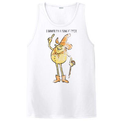 I Hanker For A Hunk O Cheese Authentic Distressed PosiCharge Competitor Tank